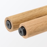 手軽に組み立てられる木製シェルフ　棚２段　オーク材突板