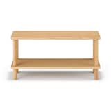 手軽に組み立てられる木製シェルフ　棚２段　オーク材突板