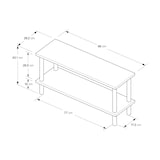 手軽に組み立てられる木製シェルフ　棚２段　オーク材突板