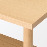 手軽に組み立てられる木製シェルフ　棚３段　オーク材突板