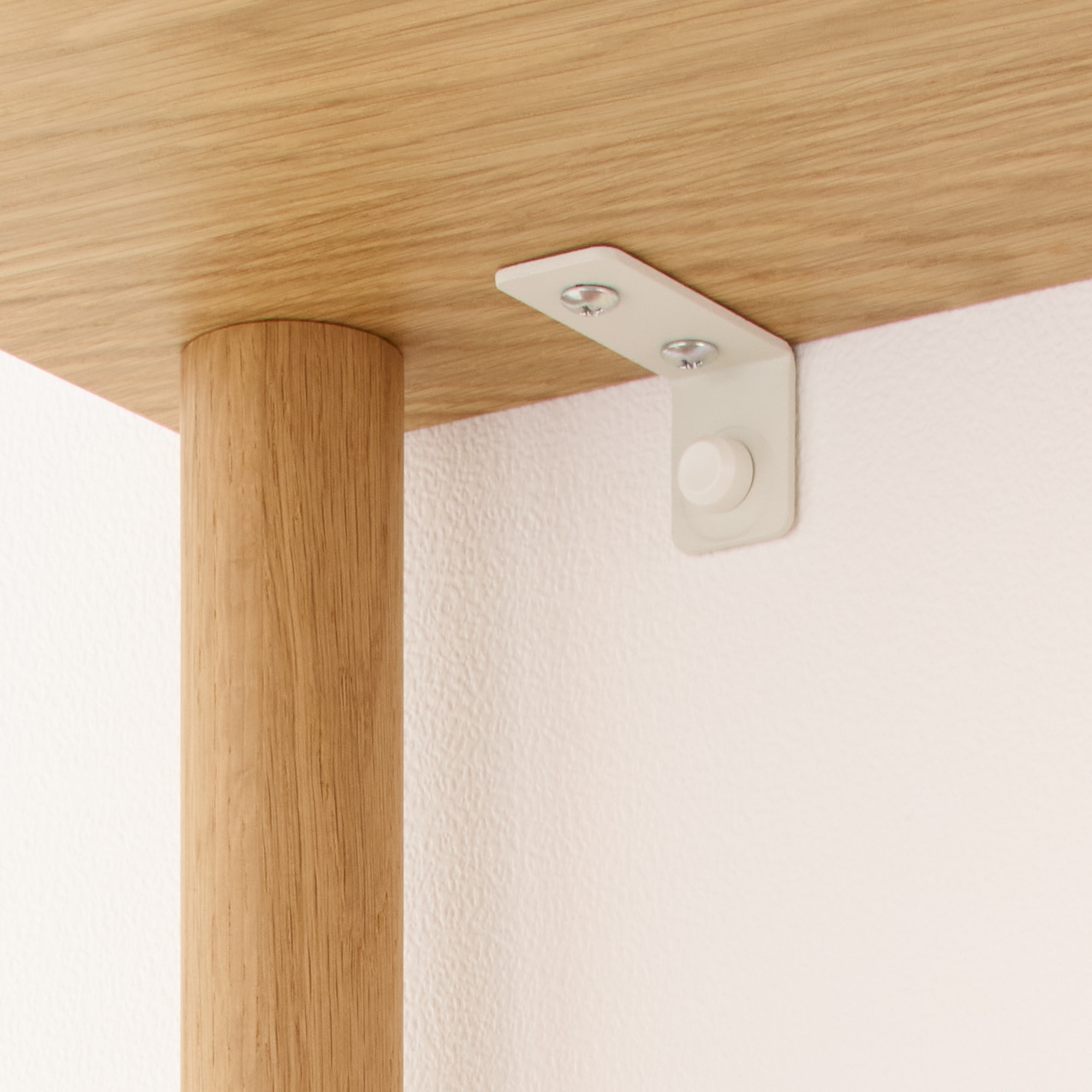 手軽に組み立てられる木製シェルフ 棚3段 オーク材突板 | 無印良品