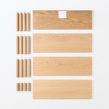 手軽に組み立てられる木製シェルフ　棚４段　オーク材突板