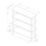 手軽に組み立てられる木製シェルフ　棚４段　オーク材突板