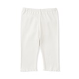 ベビー　おなかすっぽりストレッチ裾メロウ七分丈リブレギンス