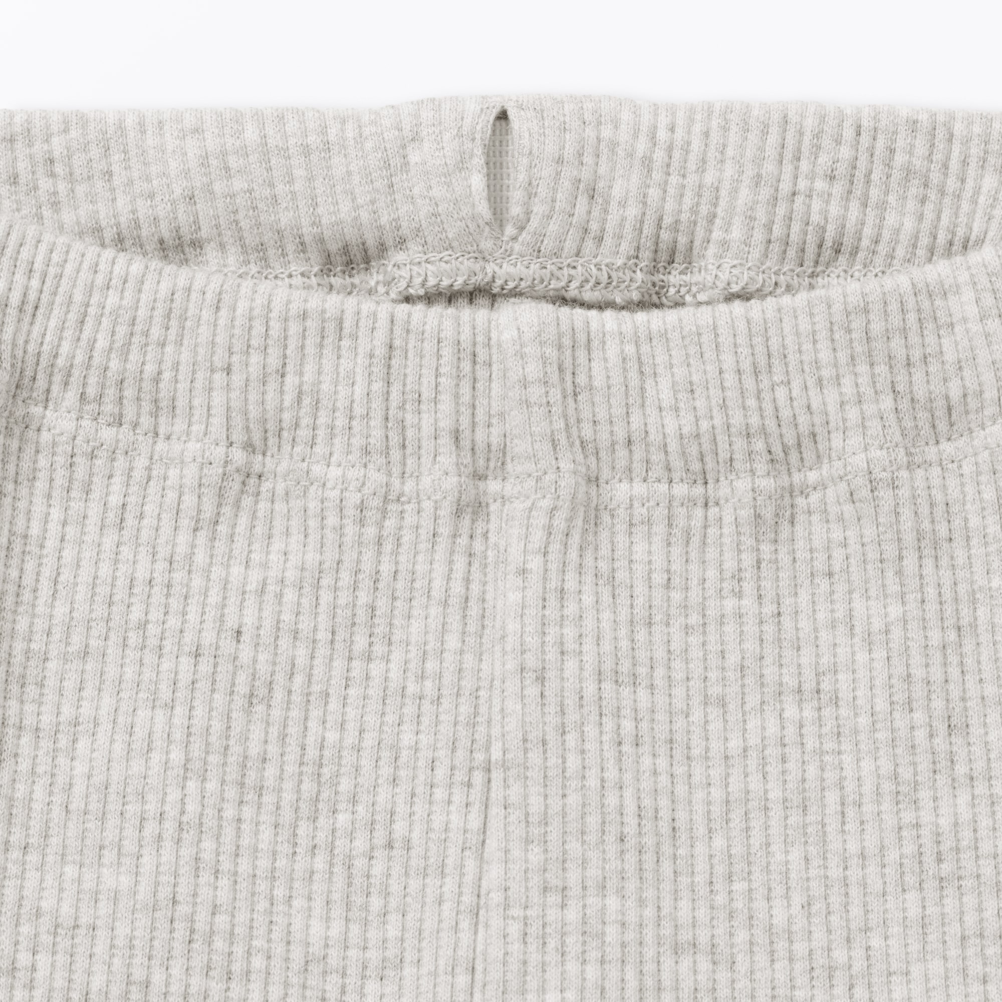 ベビー　おなかすっぽりストレッチ裾メロウ七分丈リブレギンス