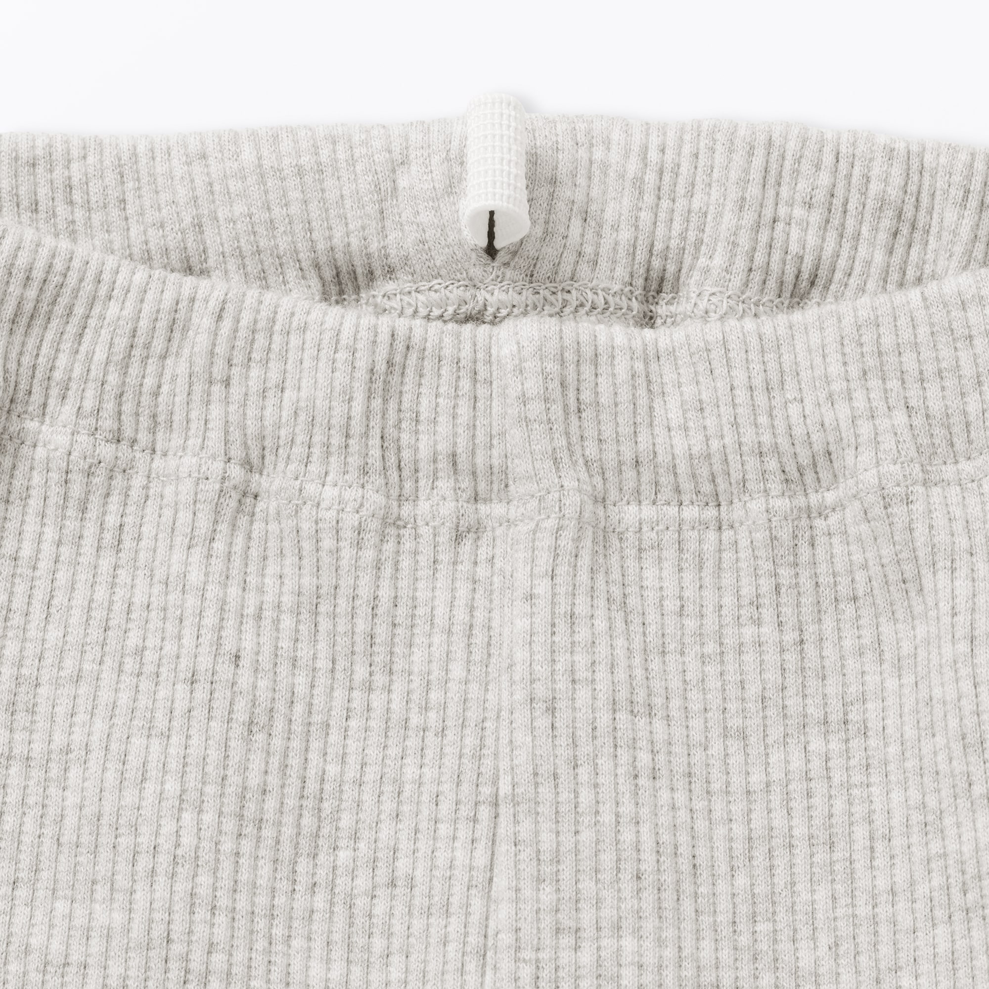 ベビー　おなかすっぽりストレッチ裾メロウ七分丈リブレギンス