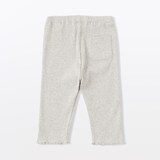 ベビー　おなかすっぽりストレッチ裾メロウ七分丈リブレギンス