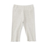 ベビー　おなかすっぽりストレッチ裾メロウ七分丈リブレギンス