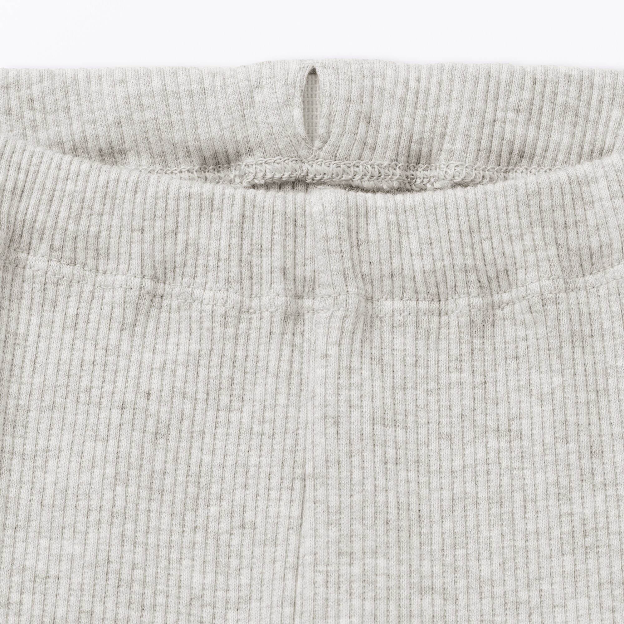 ベビー　おなかすっぽりストレッチ裾メロウ七分丈リブレギンス