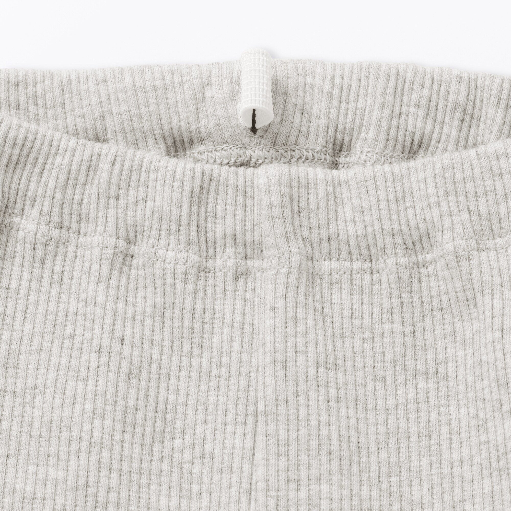 ベビー　おなかすっぽりストレッチ裾メロウ七分丈リブレギンス