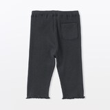 ベビー　おなかすっぽりストレッチ裾メロウ七分丈リブレギンス