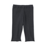 ベビー　おなかすっぽりストレッチ裾メロウ七分丈リブレギンス