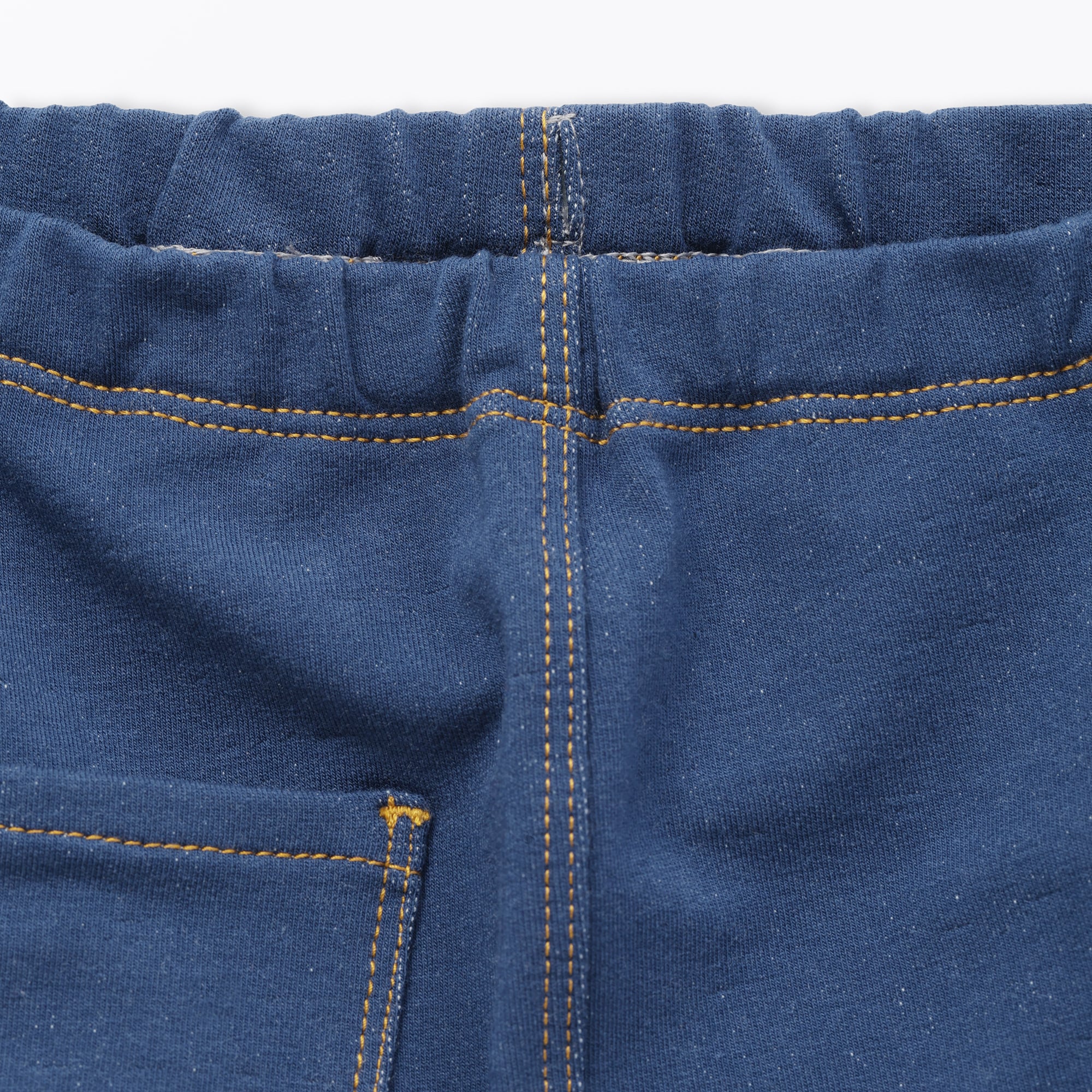 ベビー　おなかすっぽりデニム調十分丈レギンス