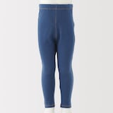 ベビー　おなかすっぽりデニム調十分丈レギンス