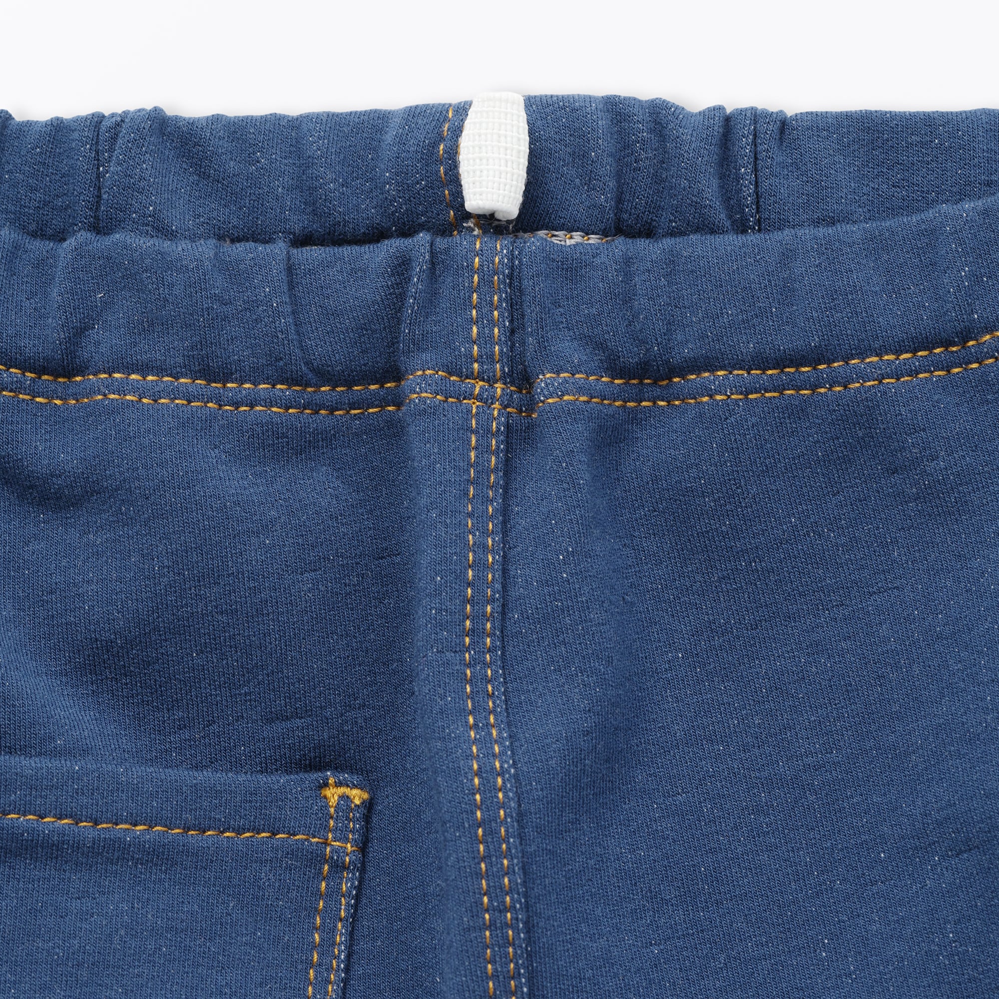 ベビー　おなかすっぽりデニム調十分丈レギンス