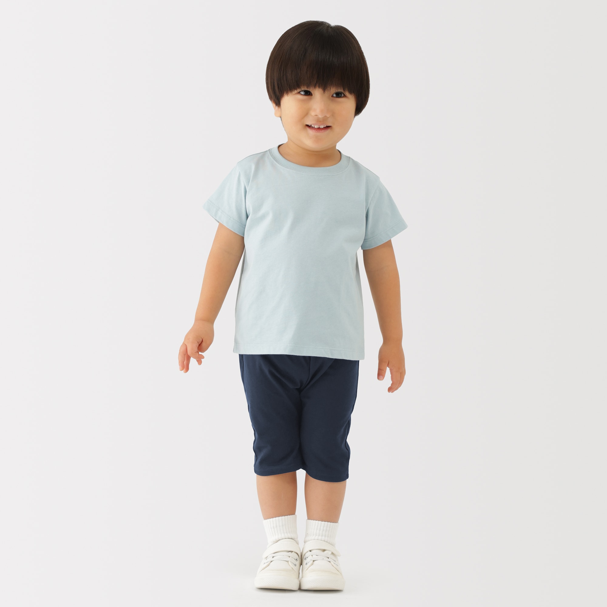 ベビー　おなかすっぽり　七分丈サルエルパンツ