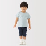 ベビー　おなかすっぽり　七分丈サルエルパンツ