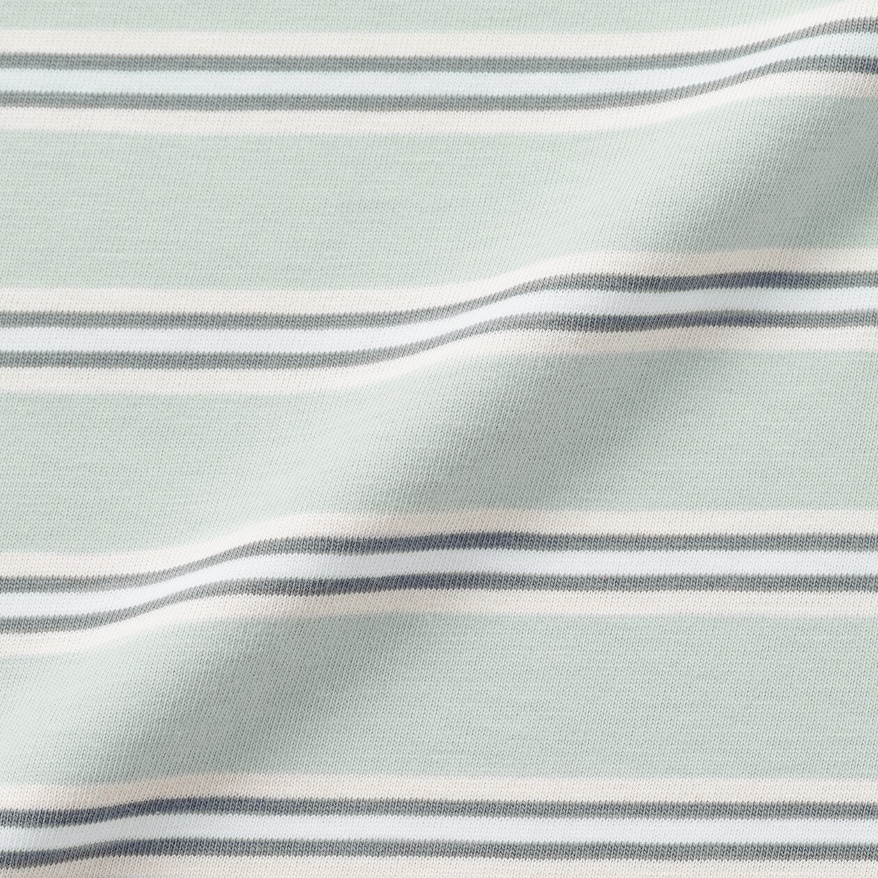 キッズ　綿天竺編みクルーネック長袖Ｔシャツ　ボーダー