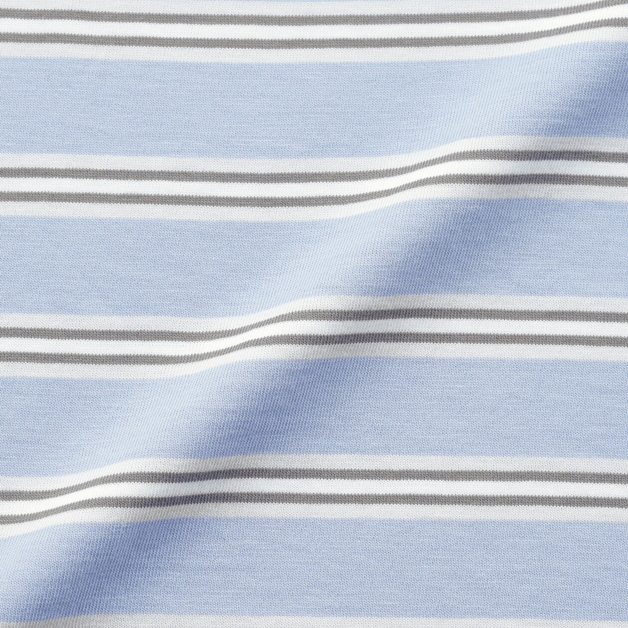 キッズ　綿天竺編みクルーネック長袖Ｔシャツ　ボーダー