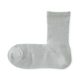 婦人　足なり直角　履き口やわらか　シアーストライプ靴下