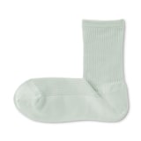 婦人　足なり直角　履き口やわらか　シアーストライプ靴下