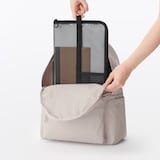 ナイロンメッシュ　縦型書類ケース・仕切り付