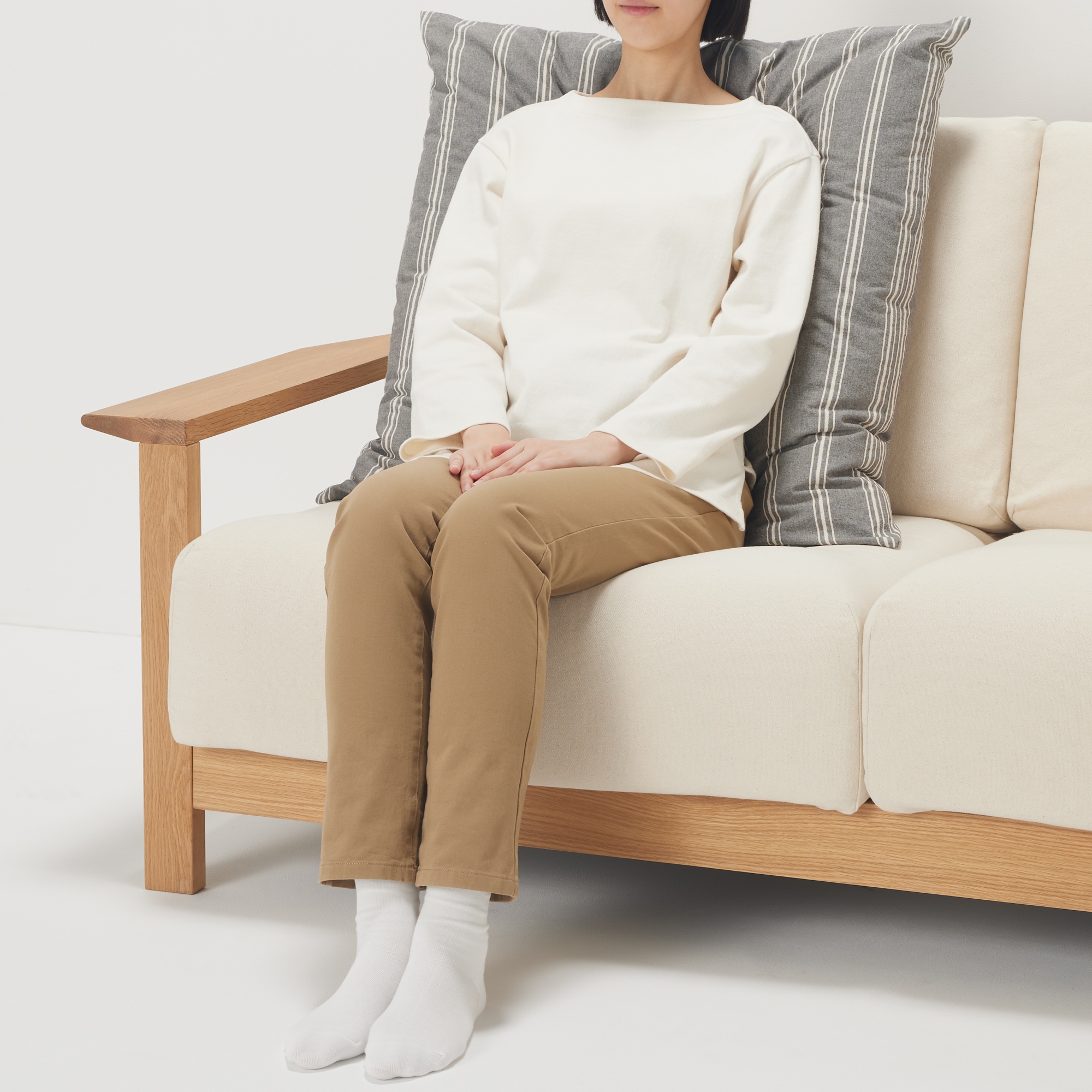 綿洗いざらし大判クッション