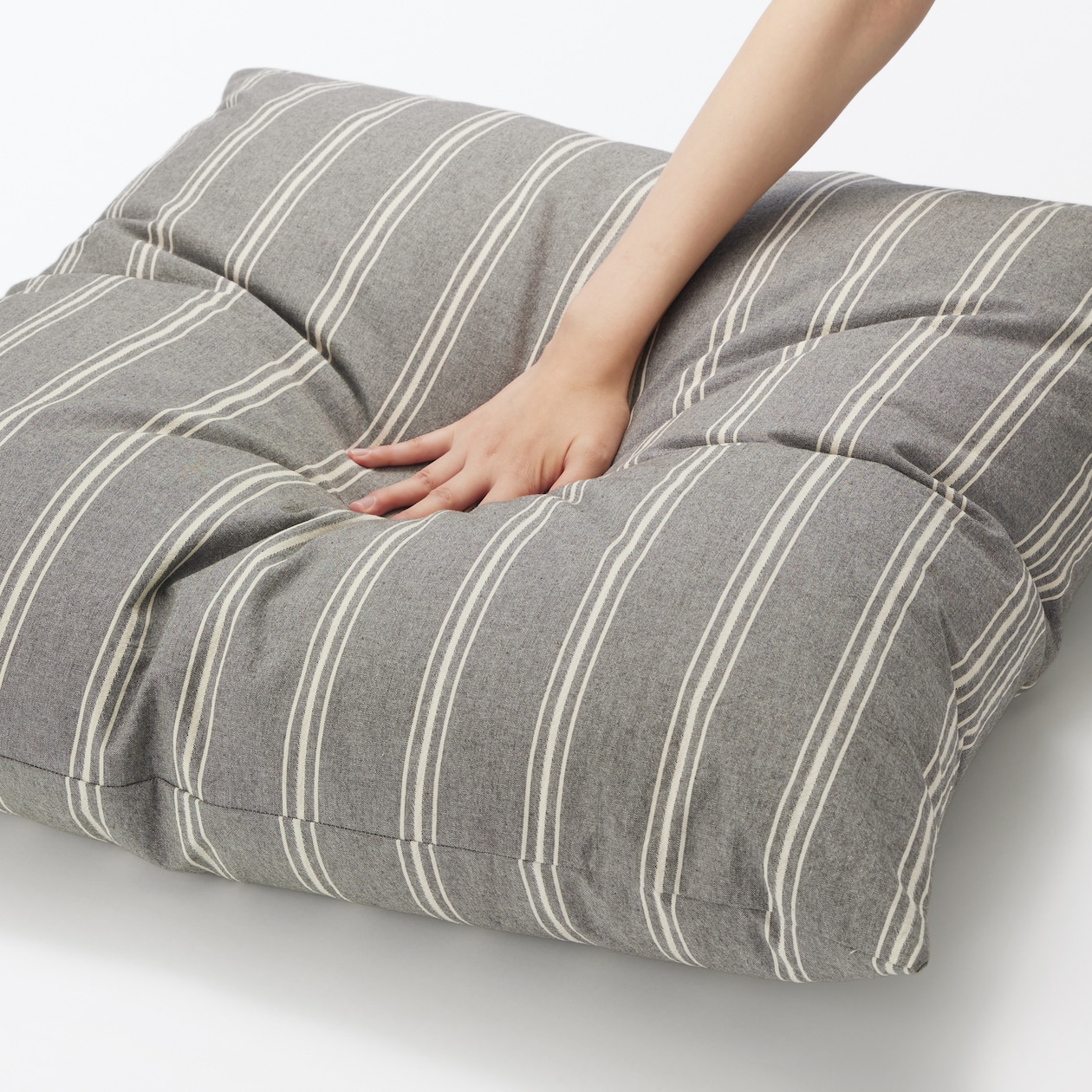 綿洗いざらし大判クッション