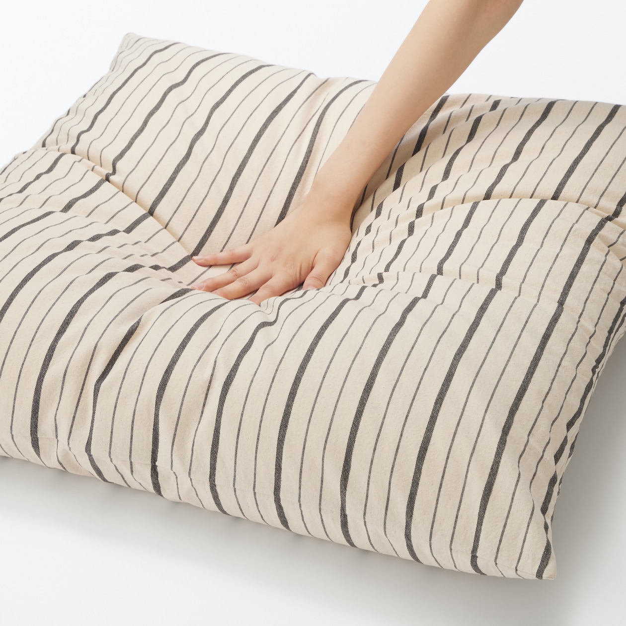 綿洗いざらし大判クッション