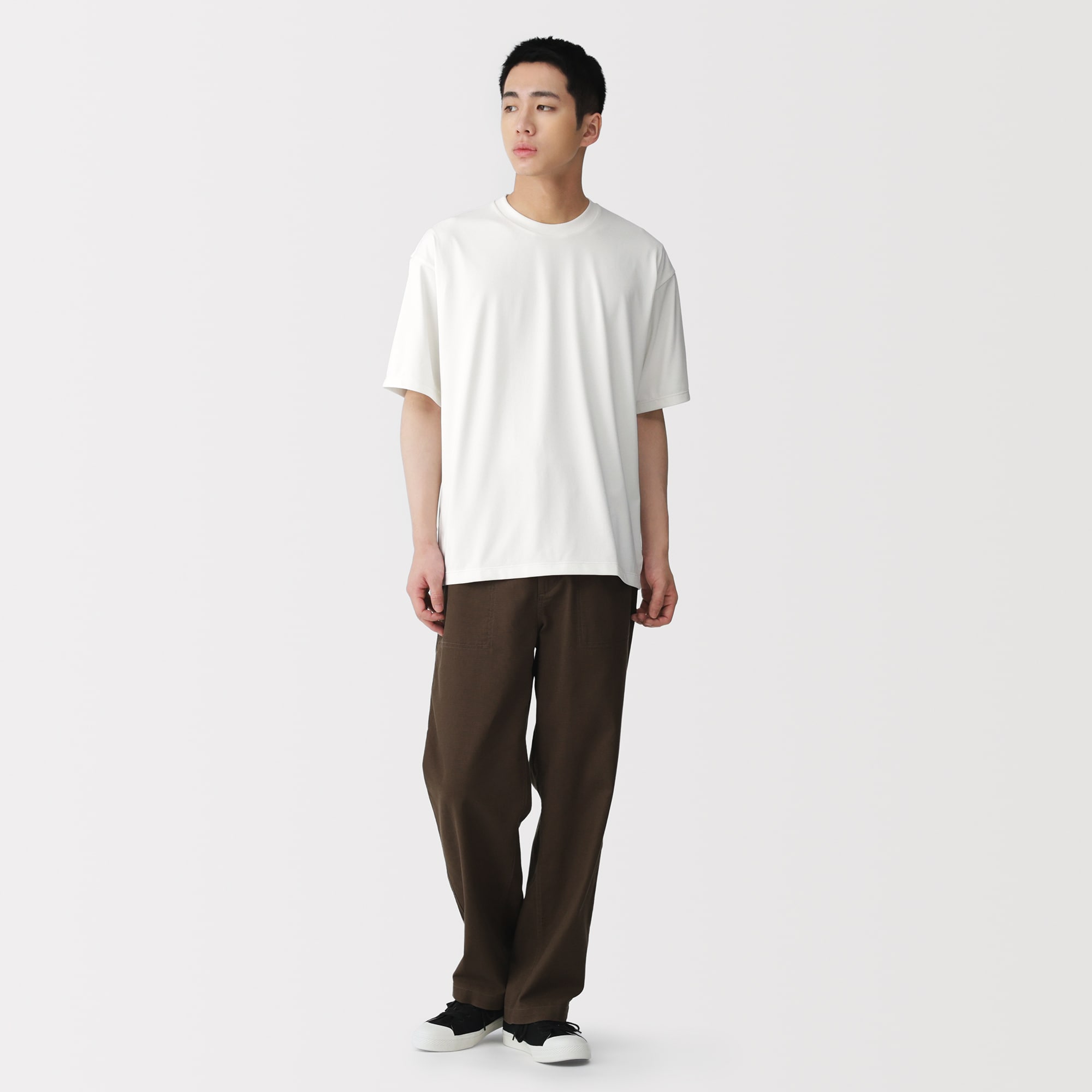 紳士　ＵＶカット乾きやすいクルーネック半袖Ｔシャツ