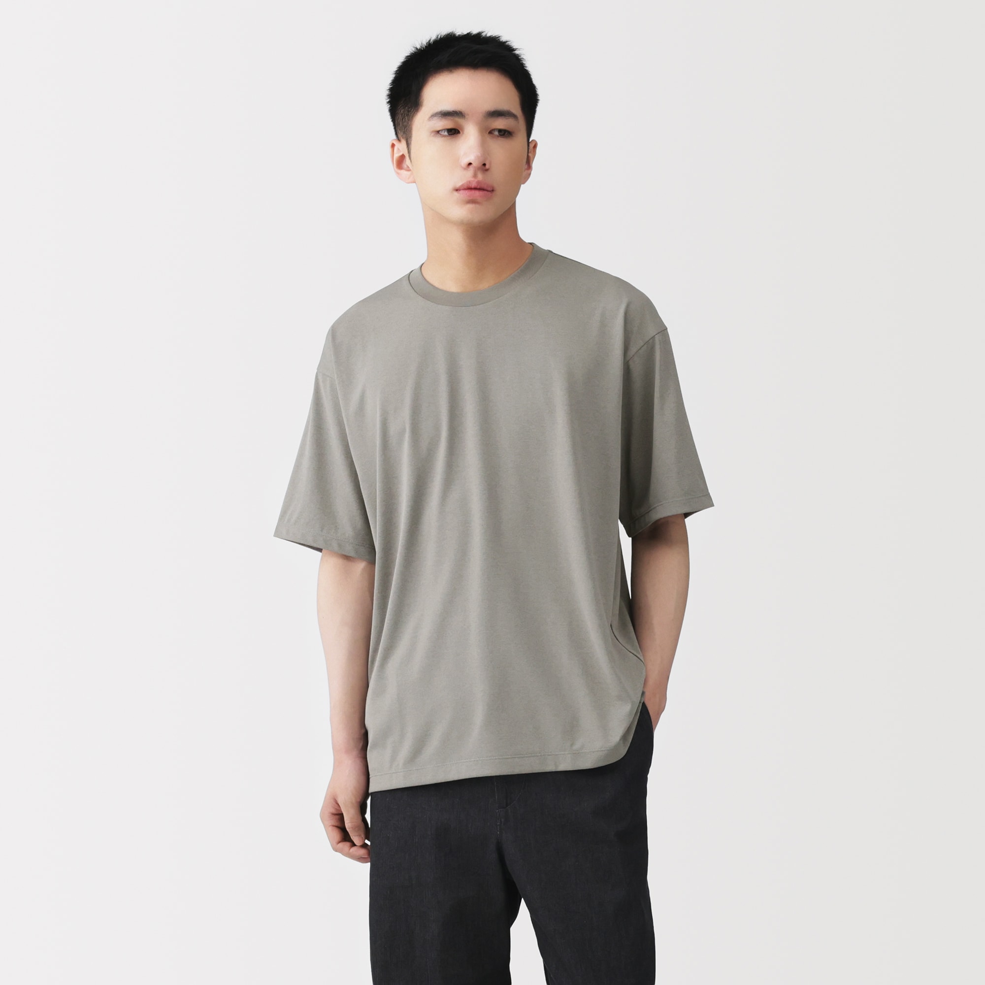 紳士　ＵＶカット乾きやすいクルーネック半袖Ｔシャツ