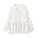 婦人　楊柳ガーゼ　ショートカーディガン