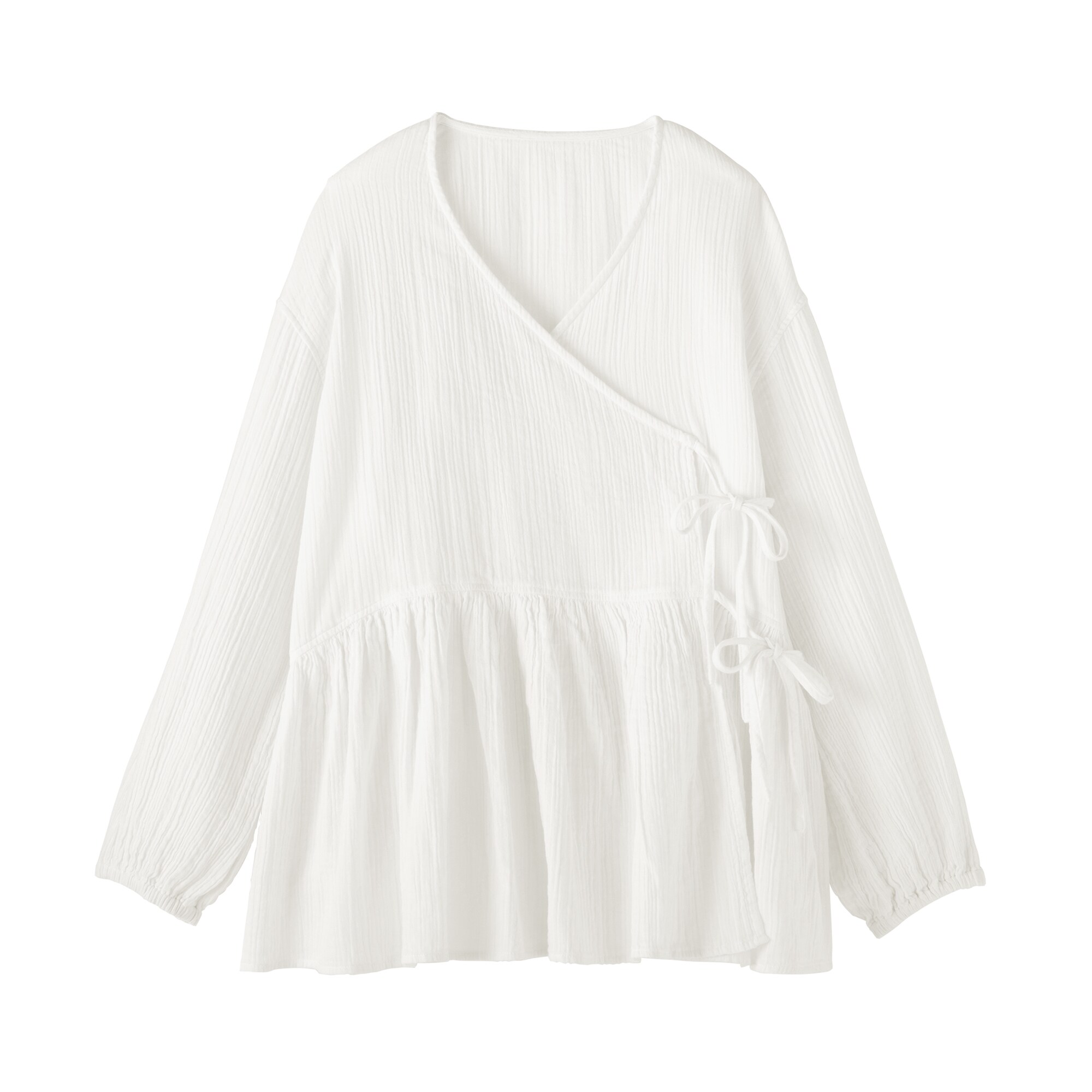 婦人　楊柳ガーゼ　ショートカーディガン