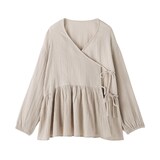 婦人　楊柳ガーゼ　ショートカーディガン