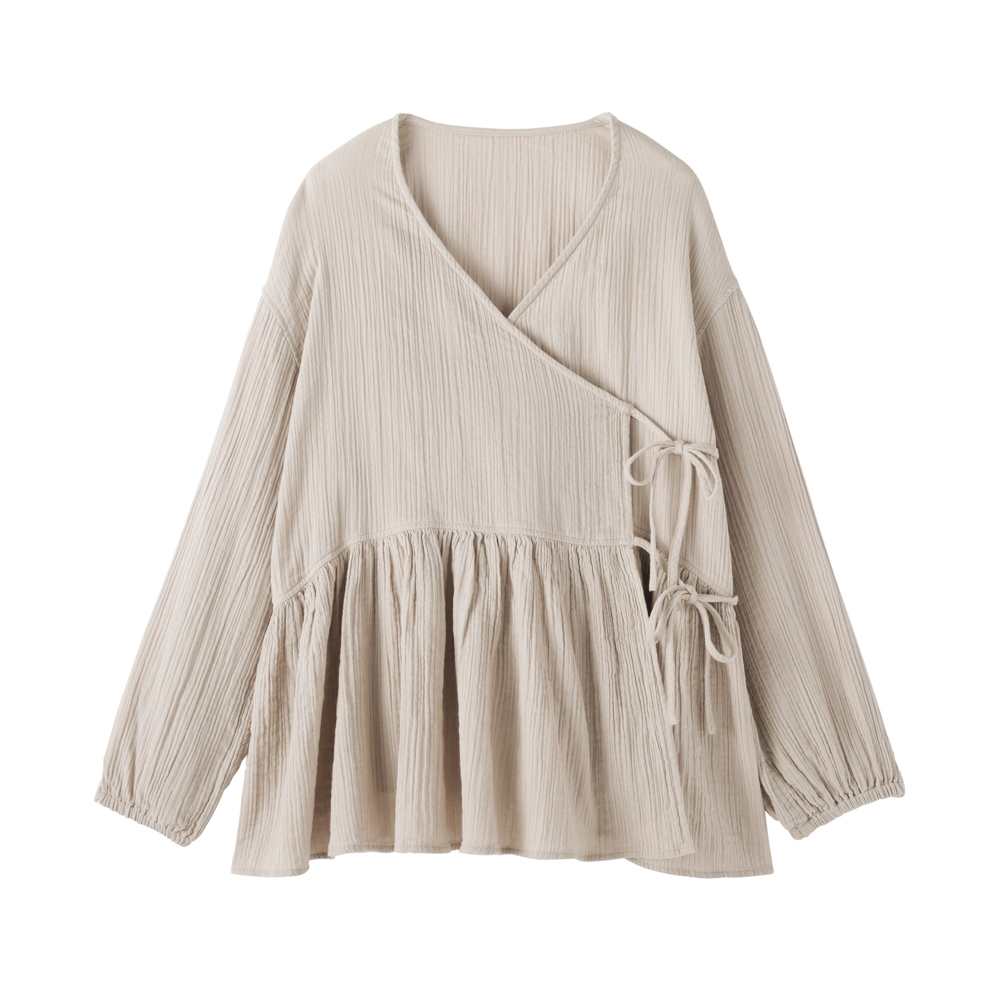 婦人　楊柳ガーゼ　ショートカーディガン