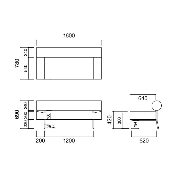 ［ＩＤＥＥ］ＤＩＶＡＮＣＯ　ＳＯＦＡ　Ｒ　（２）　ＮＡＶＹ／ＧＲＡＹ