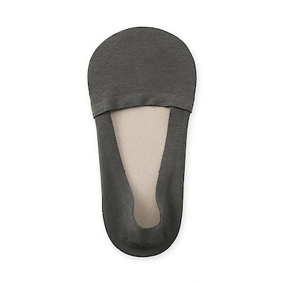 婦人　つま先に縫い目のない　深履きフットカバー（かかと滑り止め付き）