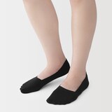 婦人　つま先に縫い目のない　深履きフットカバー（かかと滑り止め付き）