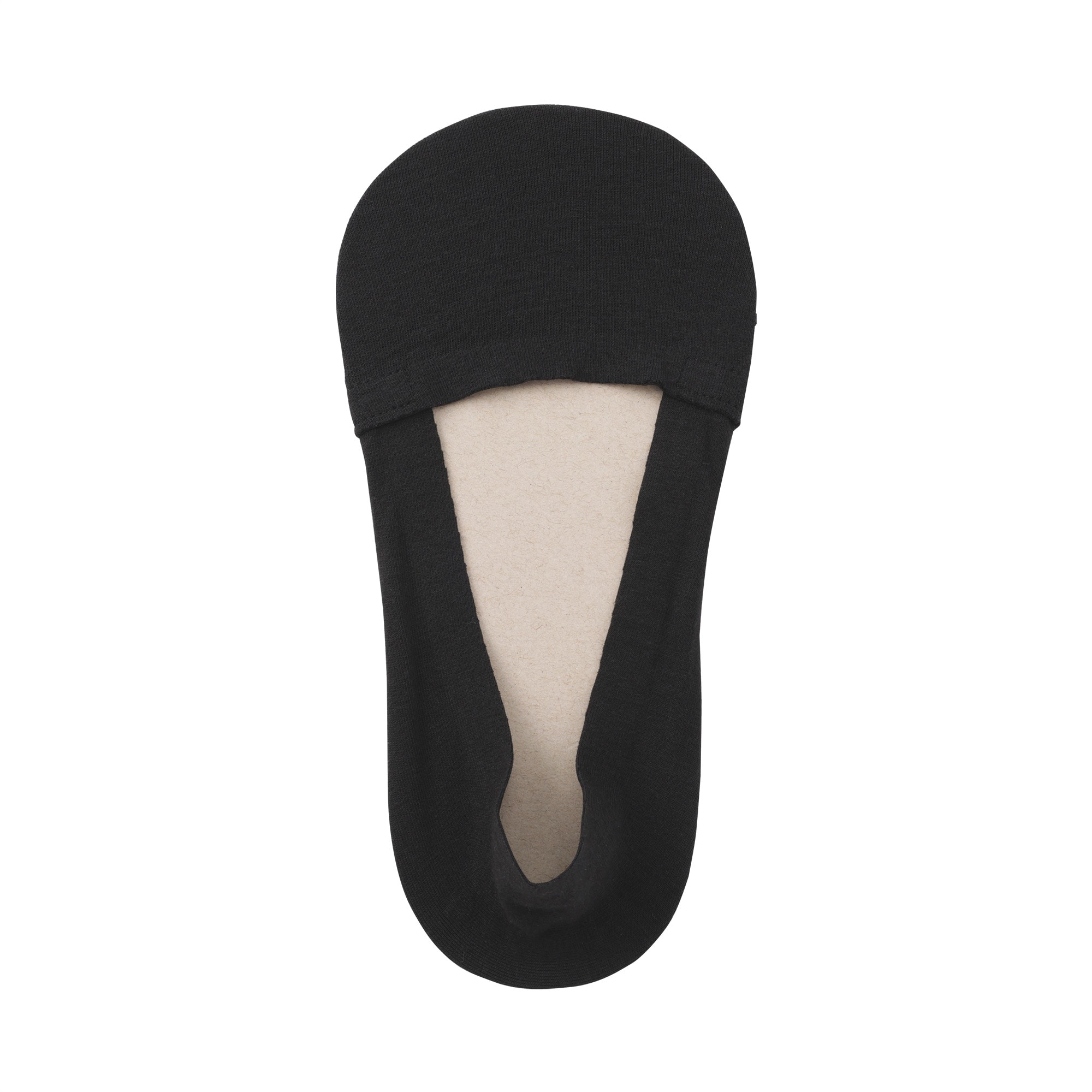 婦人　つま先に縫い目のない　深履きフットカバー（かかと滑り止め付き）