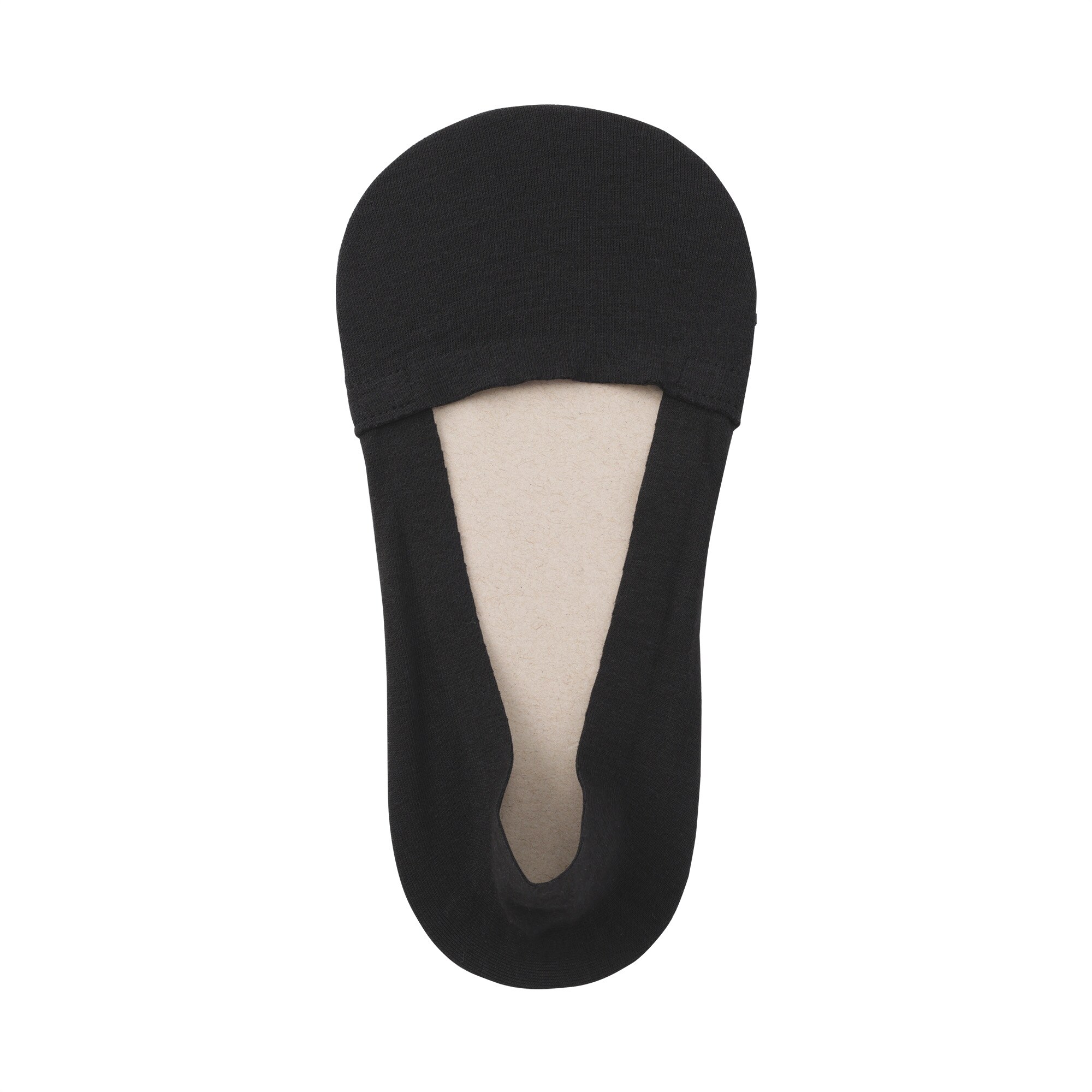 婦人　つま先に縫い目のない　深履きフットカバー（かかと滑り止め付き）