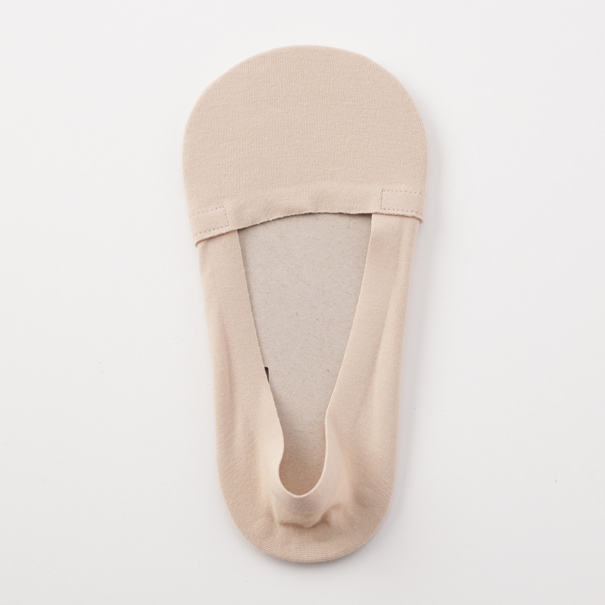 婦人　つま先に縫い目のない　深履きフットカバー（かかと滑り止め付き）