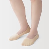婦人　つま先に縫い目のない　深履きフットカバー（かかと滑り止め付き）