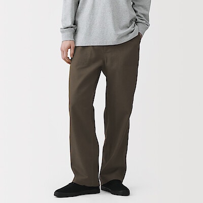 紳士　ジュート混ベイカーパンツ