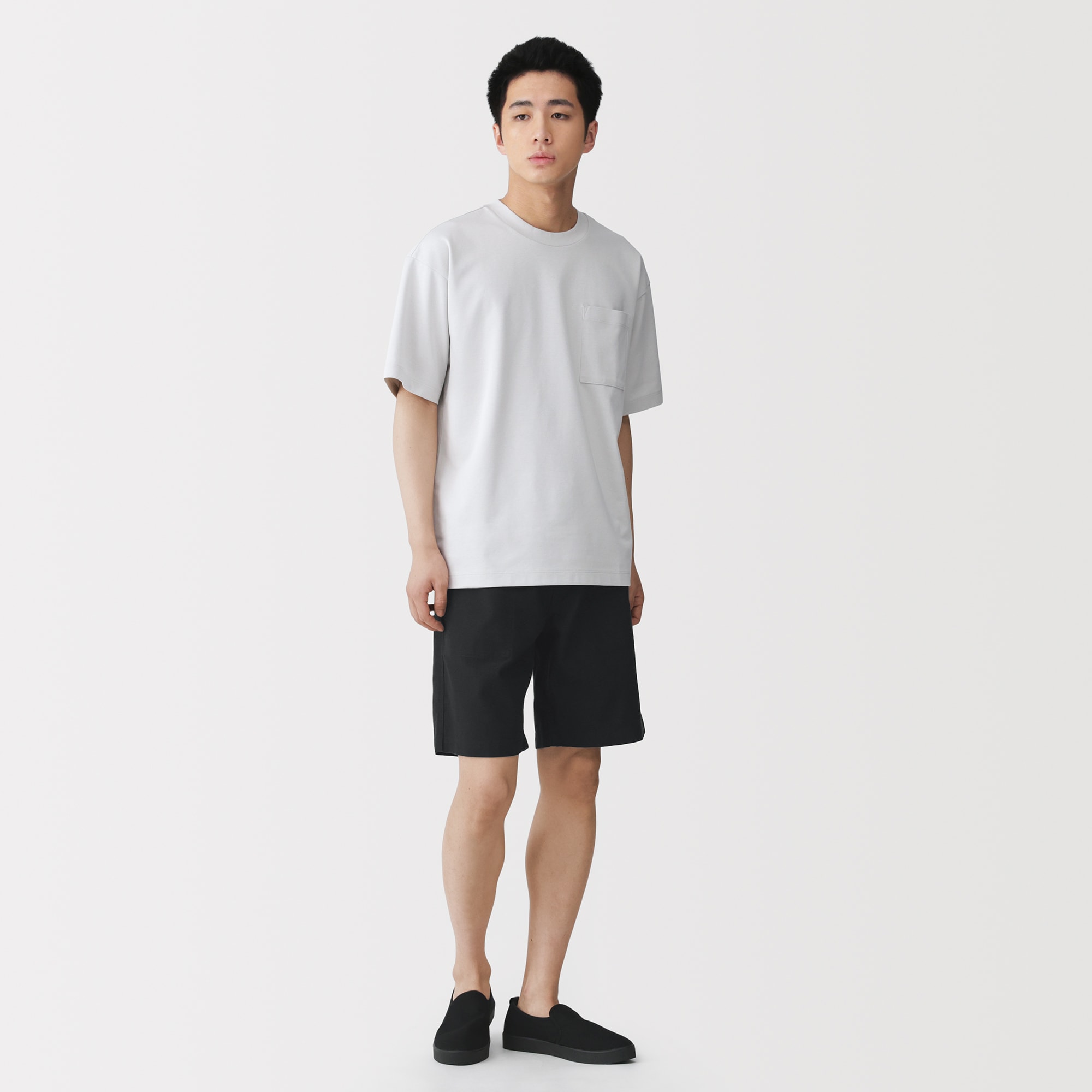 紳士　ジュート混ショートパンツ