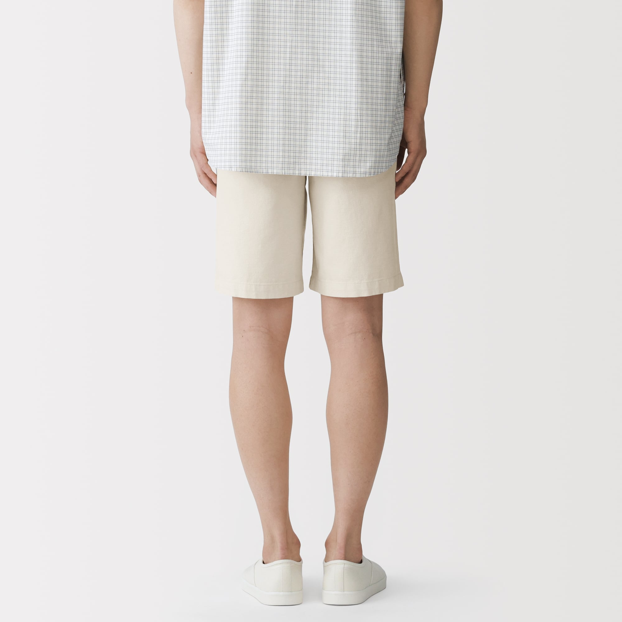 紳士　ジュート混ショートパンツ