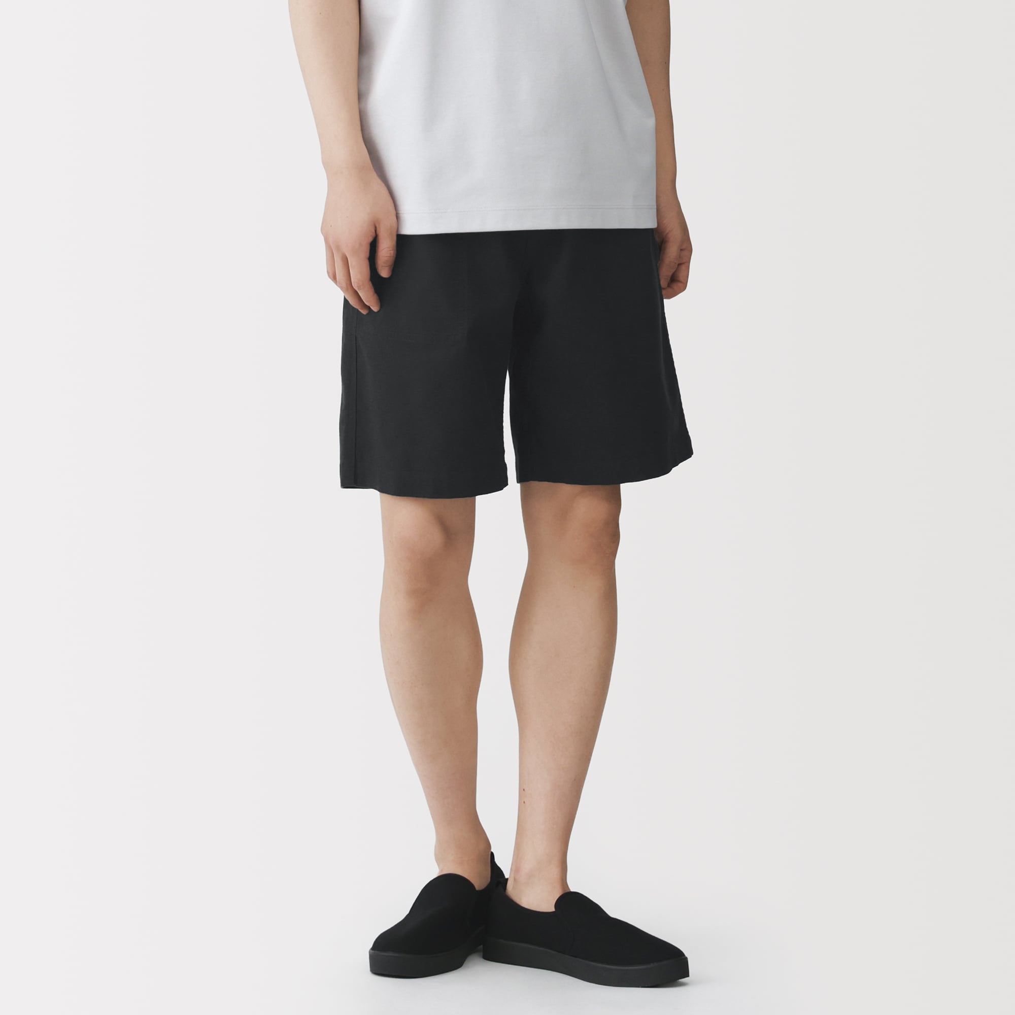 紳士　ジュート混ショートパンツ