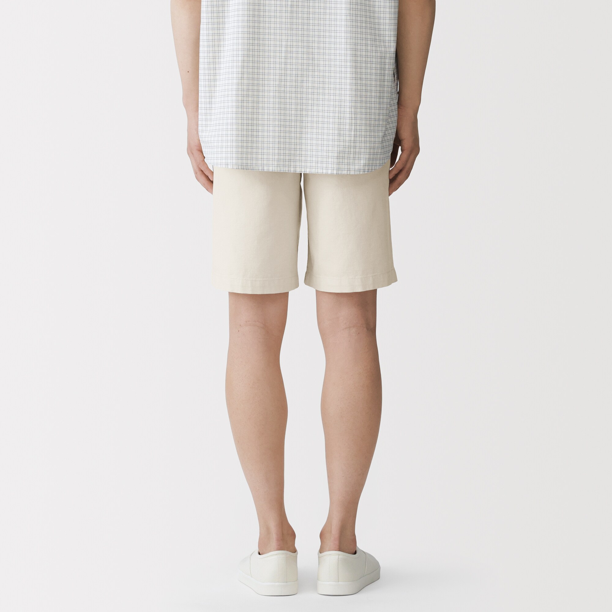 紳士　ジュート混ショートパンツ