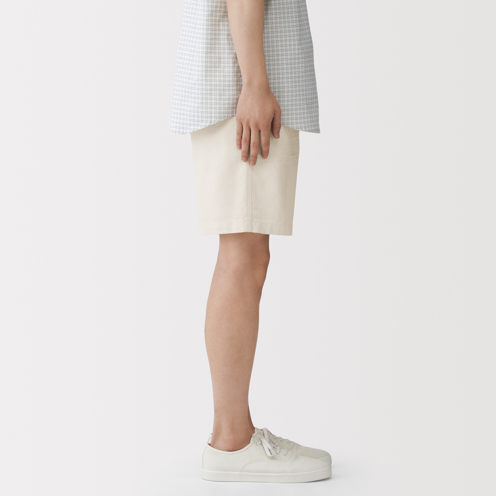 紳士　ジュート混ショートパンツ