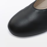 婦人　疲れにくい　レザー深履きシューズ