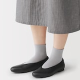 婦人　疲れにくい　レザー深履きシューズ